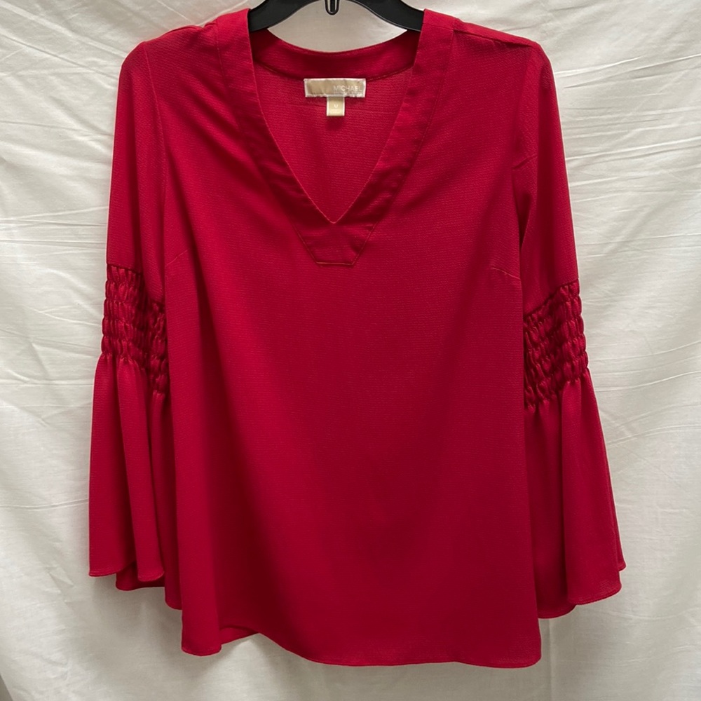 New without tags Michael Kors red bell sleeve top